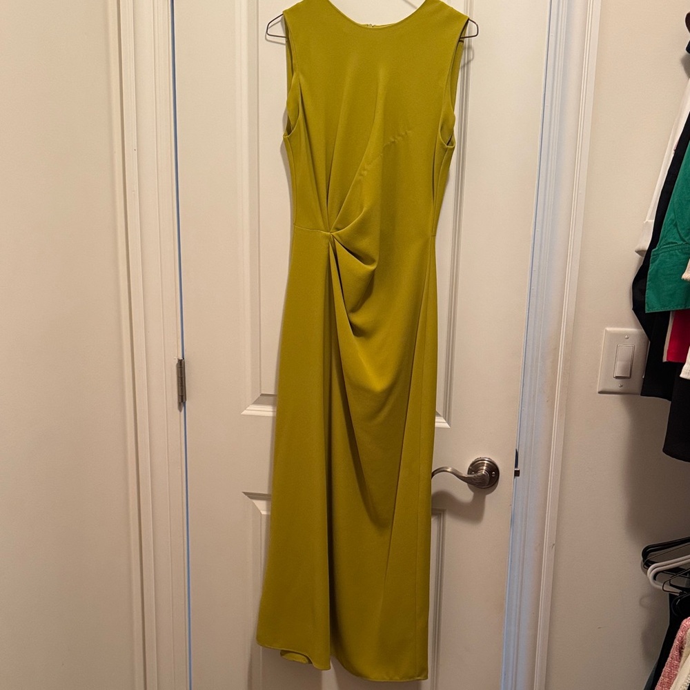 Zara Yellow green Midi Dress